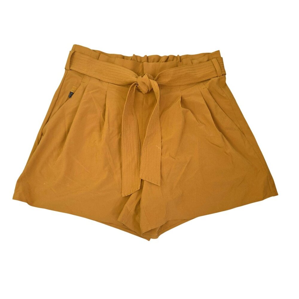Athleta Womens 6 Skyline Paperbag Shorts Tuscan Gold 2263